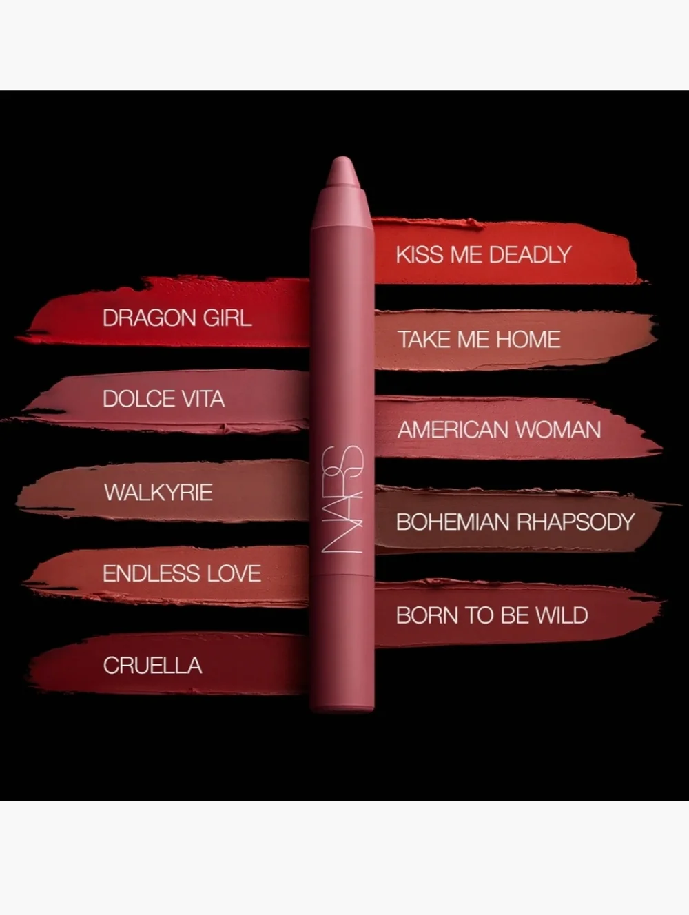 🌺NARS Kiss Me Deadly Powermatte High Intensity Lip Pencil Lipstick Matte